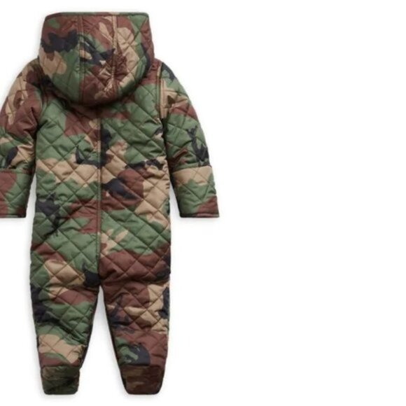 Polo Ralph Lauren Baby Boys Matte Microfiber Camo-Print Bunting Coat - Picture 7 of 8